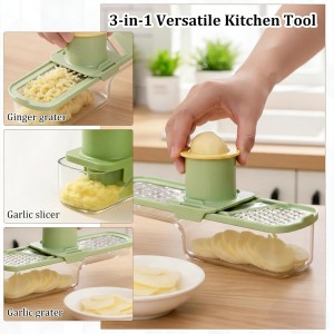 2 PCS Ginger Grater, Ginger Garlic Grater with Handle, Multifunction Zester Grater Tool, Grater Zester for Ginger and Nutmeg, Grinder for Kitchen Use, White and Green Color Options