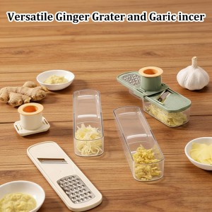 2 PCS Ginger Grater, Ginger Garlic Grater with Handle, Multifunction Zester Grater Tool, Grater Zester for Ginger and Nutmeg, Grinder for Kitchen Use, White and Green Color Options