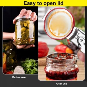Adjustable Stainless Steel Jar Opener for Seniors, 2 Packs, Manual Can Opener & Bottle Opener Set for Weak Hands, Easy Grip Jar Opener Gripper for Arthritis and Limited Hand Strength
