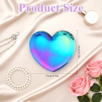 Thinp Heart Spoon Rest for Kitchen Counter, Stainless Steel Spoon Rest for Stove Top Cute Cooking Spoons Holder for Kitchen Counter Utensil Tray for Spatula Ladle or Tong (Heart, Rainbow)