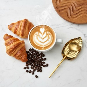 Gold Spoon Rest for Stove Top 6.7 Inch Leaf Stainless Steel Spoon Rest for Kitchen Counter Utensil Holder Gold Kitchen Accessories Dessert and Jewelry Storage