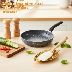 Gold Spoon Rest for Stove Top 6.7 Inch Leaf Stainless Steel Spoon Rest for Kitchen Counter Utensil Holder Gold Kitchen Accessories Dessert and Jewelry Storage