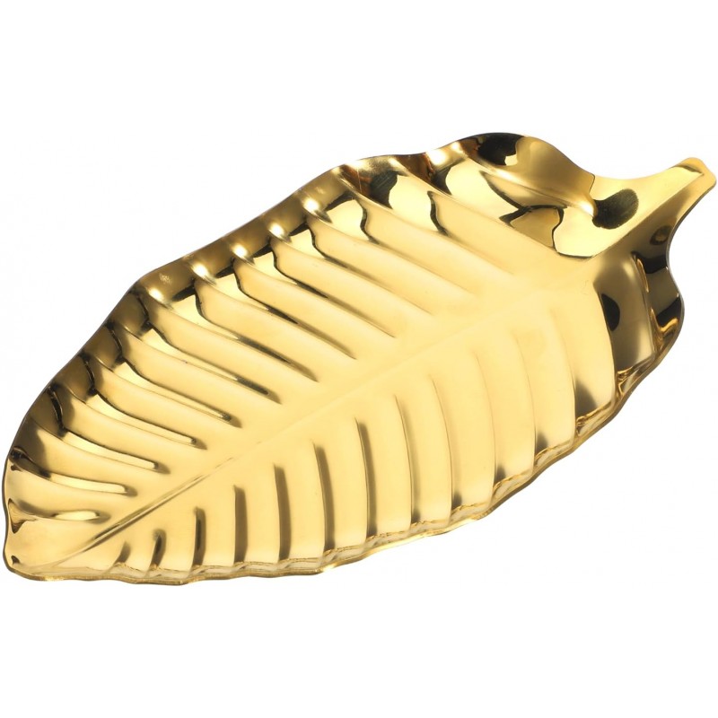 Gold Spoon Rest for Stove Top 6.7 Inch Leaf Stainless Steel Spoon Rest for Kitchen Counter Utensil Holder Gold Kitchen Accessories Dessert and Jewelry Storage