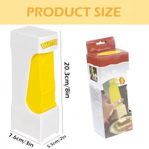 Portable Butter Cutter Slicer Single Stick, New Butter Dispenser and Storage Case Effortless Butter Slicer One Click, Cheese Splitter with Stainless Steel Blade for Making Bread, Cakes, Cookies (1 Pcs)