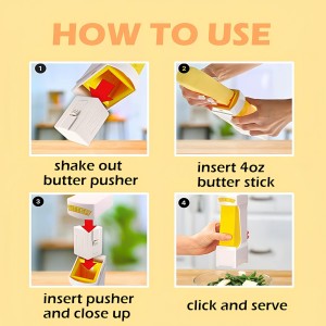 Portable Butter Cutter Slicer Single Stick, New Butter Dispenser and Storage Case Effortless Butter Slicer One Click, Cheese Splitter with Stainless Steel Blade for Making Bread, Cakes, Cookies (1 Pcs)
