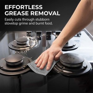 Fliwos Multipurpose Wire Dishwashing Rags, Non-Scratch Metal Wire Dishcloth, Reusable Cleaning Cloth, Thickened Metal Scrubbing Pads Kitchen Towels for Sinks, Dishes, Pots, Pans (5 Pcs)