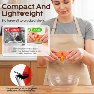 2026 New Egg Shell Opener Egg Cracker Tool, Multifunctional Peeler for Hard Boiled Eggs, Raw Eggs Separator Kitchen Gadget, Cooking Baking, Compact Gift for Dad Mom (Orange-1PCS)