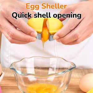 Egg Shell Opener 3 Pack, 2026 Upgraded Egg Cracker Tool for Raw & Hard Boiled Eggs, Stainless Steel Egg Topper Cutter, Egg Separator & Egg Peeler Kitchen Gadget for Home Cooking Baking