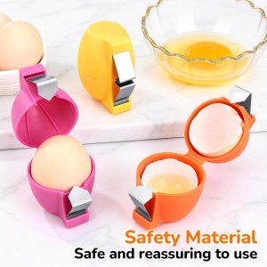 Egg Shell Opener 3 Pack, 2026 Upgraded Egg Cracker Tool for Raw & Hard Boiled Eggs, Stainless Steel Egg Topper Cutter, Egg Separator & Egg Peeler Kitchen Gadget for Home Cooking Baking