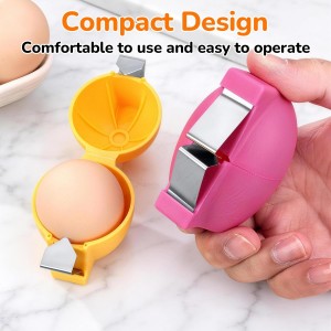 Egg Shell Opener 3 Pack, 2026 Upgraded Egg Cracker Tool for Raw & Hard Boiled Eggs, Stainless Steel Egg Topper Cutter, Egg Separator & Egg Peeler Kitchen Gadget for Home Cooking Baking