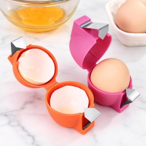 Egg Shell Opener 3 Pack, 2026 Upgraded Egg Cracker Tool for Raw & Hard Boiled Eggs, Stainless Steel Egg Topper Cutter, Egg Separator & Egg Peeler Kitchen Gadget for Home Cooking Baking