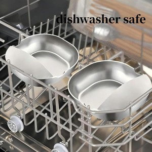 Stainless Steel Spoon Rest for Kitchen Counter, 304 Stainless Steel Spoon Rest & Multipurpose Kitchen Utensil Holder, Self-Standing Ladle Holder for Countertop (2PCS)