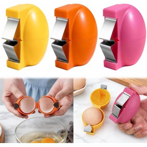3Pcs Egg Shell Opener, 2026 New Multifunctional Egg Shell Separator Egg Cracker Tool for Raw Eggs, Hard Boiled Egg Peeler, Stainless Steel Eggshell Breaker Egg Shell Cutter Kitchen Gadgets