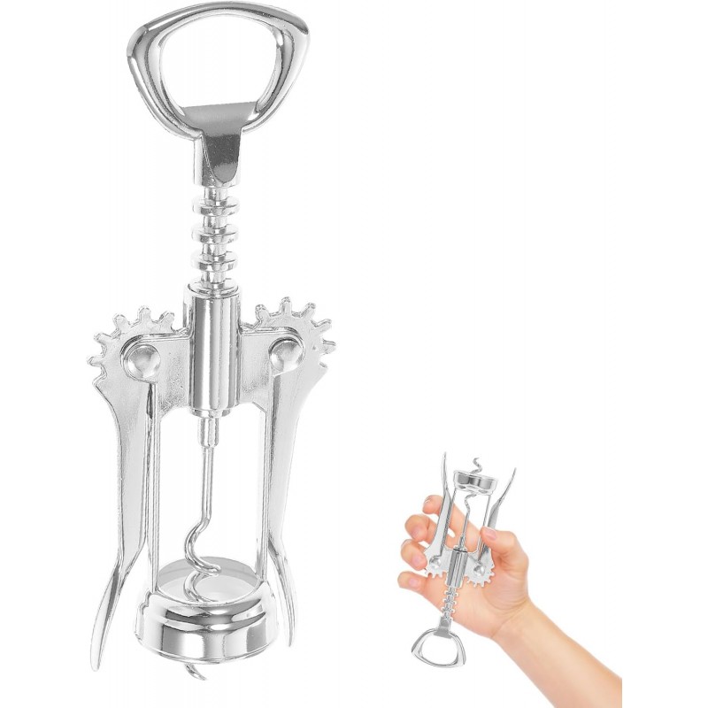 Artibetter Multifunctional Household Bottle Opener Wine Corkscrew Metal Lever Corkscrew Beer Cap Opener for Home Bar and Kitchen Use