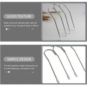 Yardwe Stainless Steel Turkey Lifter Fork Poultry Roast Grilling Tool Reusable Bbq Meat Carving Fork for Thanksgiving Kitchen and Outdoor Cooking