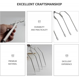 Yardwe Stainless Steel Turkey Lifter Fork Poultry Roast Grilling Tool Reusable Bbq Meat Carving Fork for Thanksgiving Kitchen and Outdoor Cooking