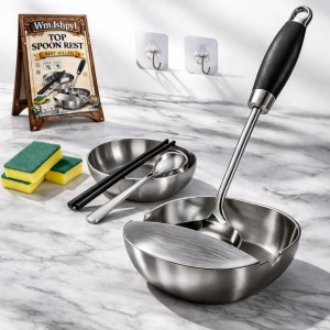 304 Stainless Steel Spoon Rest & Multipu...