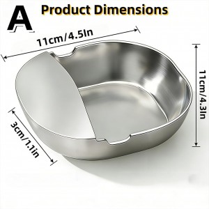 304 Thickened Stainless Steel Spoon Rest & Multipurpose Kitchen Utensil Holder, Self-Standing Ladle Holder with Stable Base for Spatulas and Spoons Premuim Food Grade Material (A-1Pcs-Thickened)