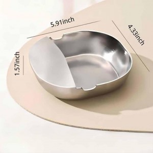 304 Stainless Steel Spoon Rest & Multipurpose Kitchen Utensil Holder, Spoon Rest Stainless Steel with Stable and Non-Slip, Keep Your Desk Clean for Spatulas Holding Nuts and Fruit (Silver*1)