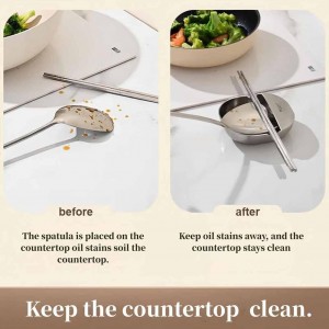 304 Stainless Steel Spoon Rest & Multipurpose Kitchen Utensil Holder, Spoon Rest Stainless Steel with Stable and Non-Slip, Keep Your Desk Clean for Spatulas Holding Nuts and Fruit (Silver*1)