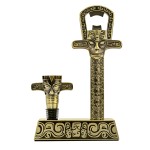 Professional Wine Opener Set for Old & Fragile Corks - 3-in-1 Cork Extractor Removes Older Wine Corks Whole & Intact, Beer Bottle Opener with Elegant Zinc Alloy Base & Stopper Set