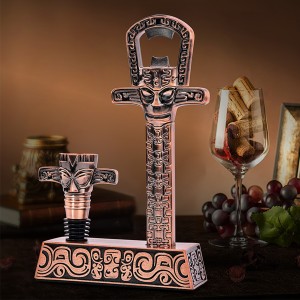 Professional Wine Opener Set for Old & Fragile Corks - 3-in-1 Cork Extractor Removes Older Wine Corks Whole & Intact, Beer Bottle Opener with Elegant Zinc Alloy Base & Stopper Set