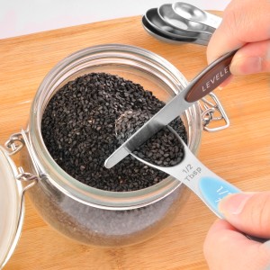 EDELIN Measuring Cups and Magnetic Measuring Spoons Set, Stainless Steel 5 Cups and 7 Spoons