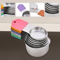 16-Piece Magnetic Measuring Cups and Spoons Set, Stainless Steel with Non-Slip Silicone Handles and Leveler, Essential Kitchen Baking Tools, multi-color & black