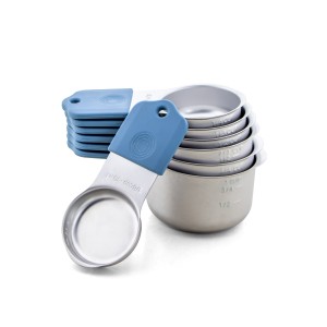 EDELIN Full magnetic measring cups 18/8 stainless steel cup set of 7 peice silicone soft handles