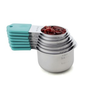 EDELIN Full magnetic measring cups 18/8 stainless steel cup set of 7 peice silicone soft handles