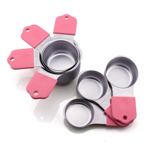 EDELIN Full magnetic measring cups 18/8 stainless steel cup set of 7 peice silicone soft handles