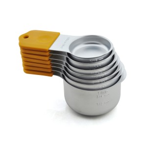 EDELIN Full magnetic measring cups 18/8 stainless steel cup set of 7 peice silicone soft handles