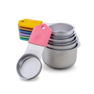 EDELIN Full magnetic measring cups 18/8 stainless steel cup set of 7 peice silicone soft handles