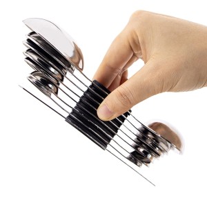 EDELIN Magnetic Measuring Cups and Spoons Set, Stainless Steel, 5 Cups and 7 Spoons, with 1 Leveler