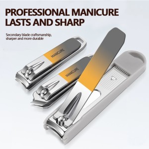 Nail Clippers Set 7 Pieces Stainless Steel Professional Grooming Kits, Fingernail and Toenail Clipper Cutters with Luxurious Travel Case Nail Care Tools Manicure Pedicure Kit