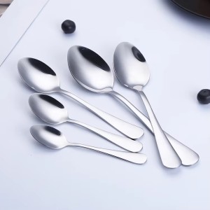 Stainless Steel Food Grade Table Spoon Dessert Coffee Salad Spoon Steak Knife Dinner Fork Tea Spoon Wholesale