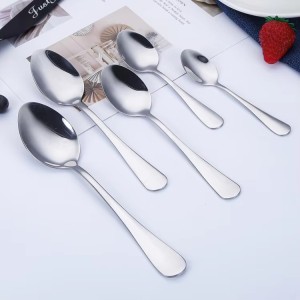 Stainless Steel Food Grade Table Spoon Dessert Coffee Salad Spoon Steak Knife Dinner Fork Tea Spoon Wholesale