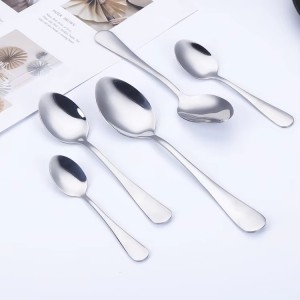 Stainless Steel Food Grade Table Spoon Dessert Coffee Salad Spoon Steak Knife Dinner Fork Tea Spoon Wholesale