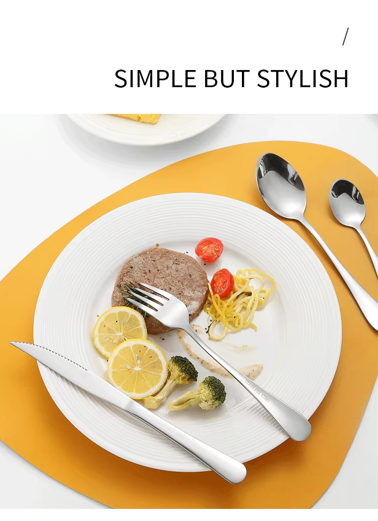 Stainless Steel Food Grade Table Spoon Dessert Coffee Salad Spoon Steak Knife Dinner Fork Tea Spoon Wholesale