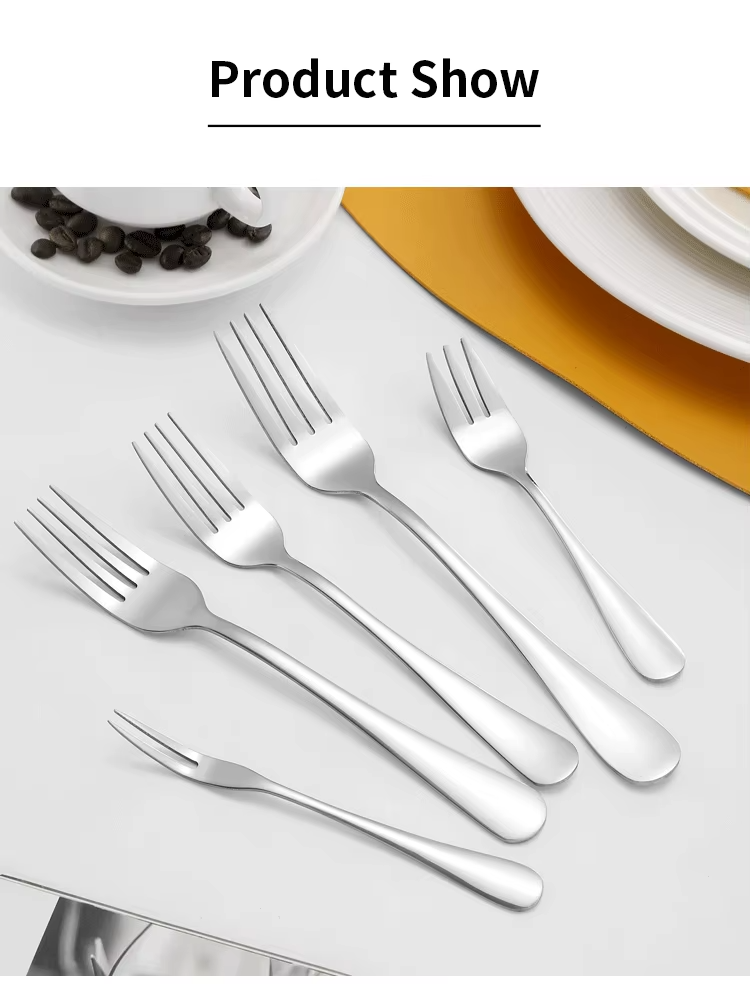 Stainless Steel Food Grade Table Spoon Dessert Coffee Salad Spoon Steak Knife Dinner Fork Tea Spoon Wholesale