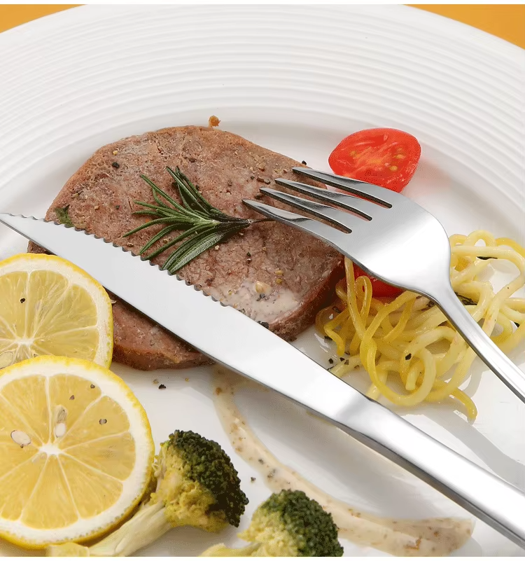 Stainless Steel Food Grade Table Spoon Dessert Coffee Salad Spoon Steak Knife Dinner Fork Tea Spoon Wholesale