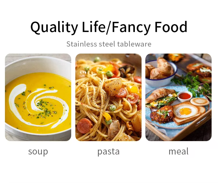 Stainless Steel Food Grade Table Spoon Dessert Coffee Salad Spoon Steak Knife Dinner Fork Tea Spoon Wholesale