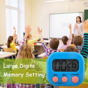 Multi-Function Electronic Timer - Magnetic Digital Timers Big LCD Display The Loud/Silent Switch Countdown Timer Extensively Use in Break Time, Cooking,Gym, Meeting, Classroom