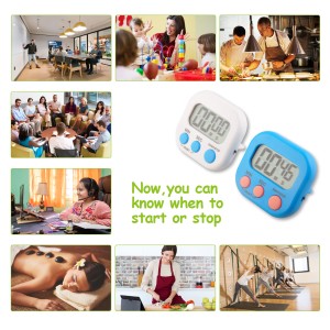 Multi-Function Electronic Timer - Magnetic Digital Timers Big LCD Display The Loud/Silent Switch Countdown Timer Extensively Use in Break Time, Cooking,Gym, Meeting, Classroom