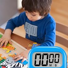 Multi-Function Electronic Timer - Magnetic Digital Timers Big LCD Display The Loud/Silent Switch Countdown Timer Extensively Use in Break Time, Cooking,Gym, Meeting, Classroom