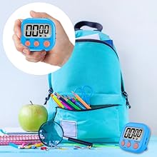 Multi-Function Electronic Timer - Magnetic Digital Timers Big LCD Display The Loud/Silent Switch Countdown Timer Extensively Use in Break Time, Cooking,Gym, Meeting, Classroom