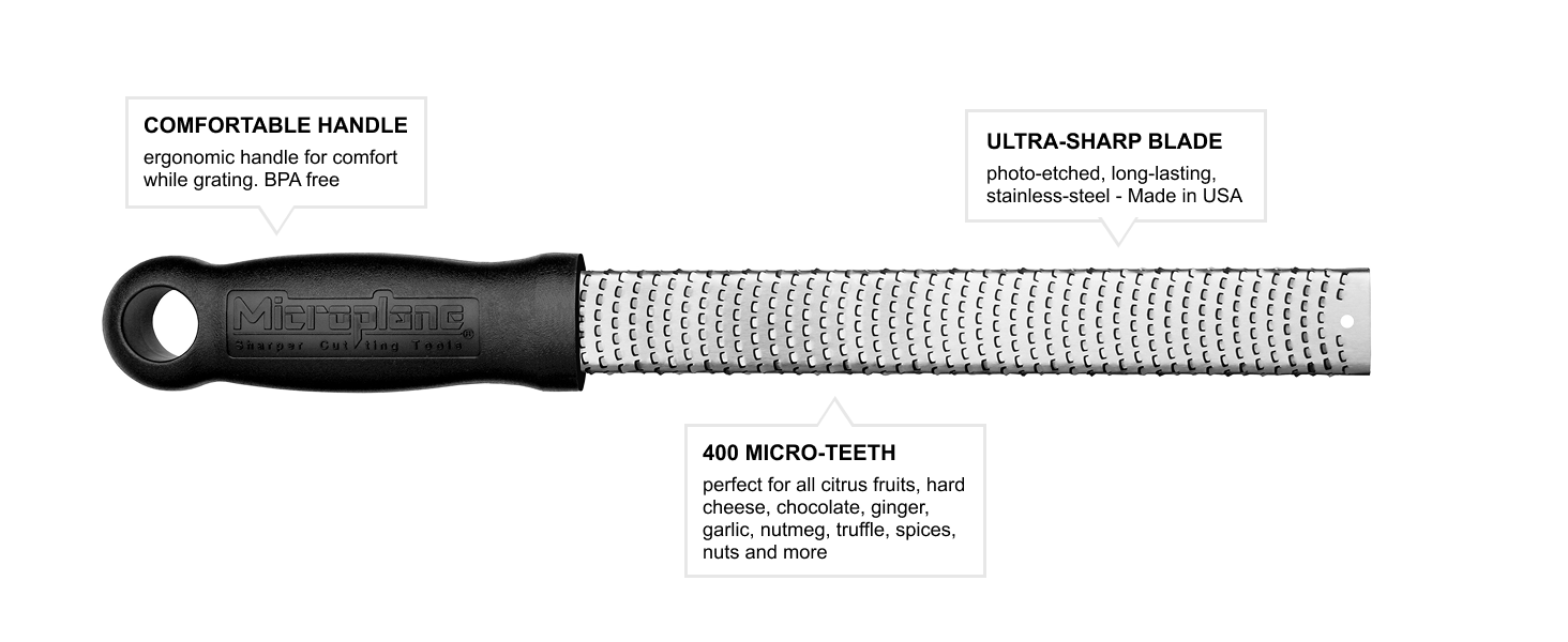 Microplane Classic Zester Grater, Black