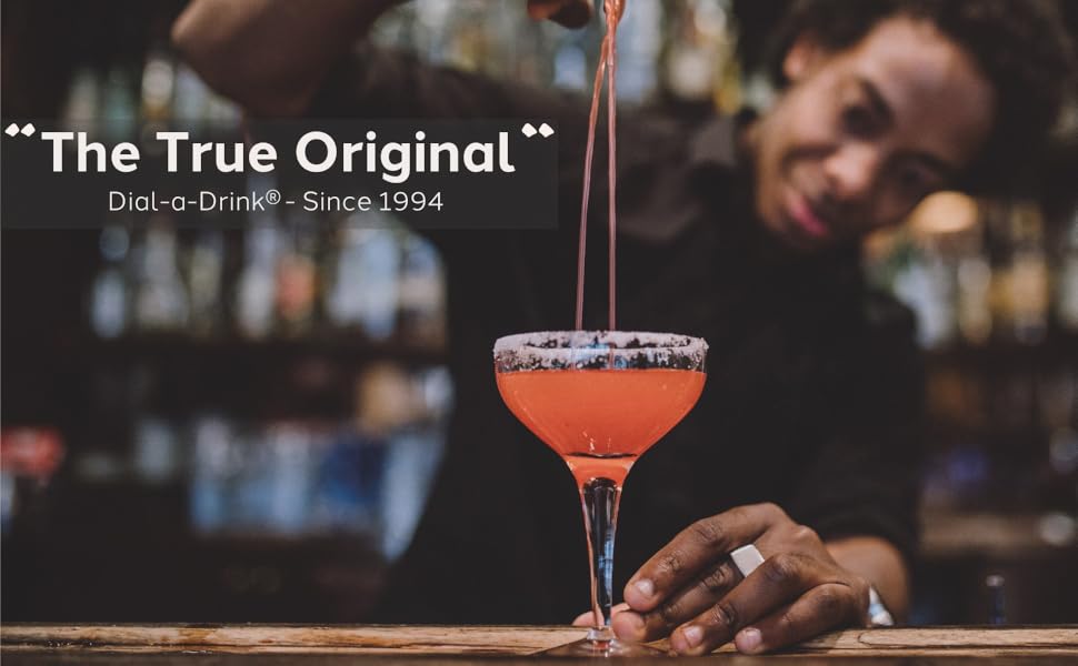 OGGI Dial A Drink Cocktail Shaker - Stainless Steel, 15 Recipes, Built in Strainer, 34 oz - The Original and Only Dial A Drink - Ideal Home Bar Drink Mixer, Bartender Kit, Essential Bar Accessories