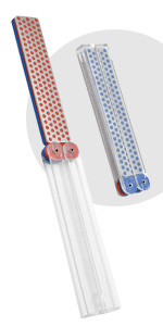 DMT FWFC DuoSharp Double-Sided Diamond Sharpening Stone for Knives and More, 8-Inch, Fine/Coarse, White