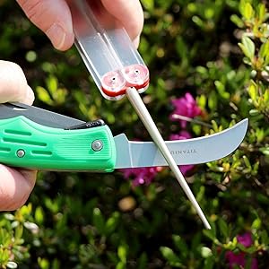 Diamond Machining Technology (DMT) Diafold Serrated Diamond Knife Sharpener, Fine (FSKF), 4